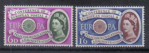 GREAT BRITAIN QEII 1960 ISSUE SG#621/22 FULL SET PHOSPHOR BANDS MINT* LOOK BELOW