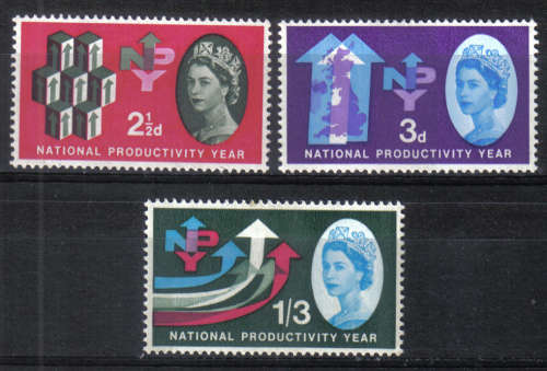 GREAT BRITAIN QEII 1962 ISSUE SG#631/33 FULL SET PHOSPHOR BANDS MINT* C/V R690.00 LOOK BELOW