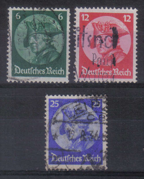 GERMAN REICH 1933 Mi#479/81 FULL SET F.U. C/V R470.00 LOOK SCAN.
