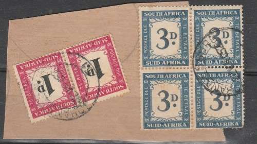 SOUTH AFRICA 1950 ISSUE SACC#38 PAIR & 40 IN BLOCK 4 F.U. C/V R200.00 LOOK SCAN