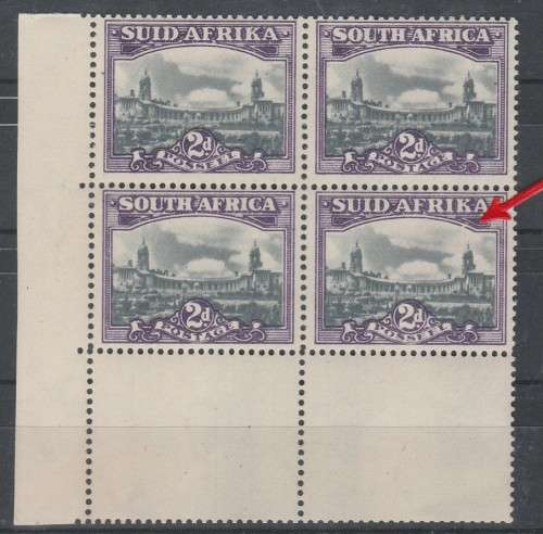 SOUTH AFRICA 1941 ISSUE SACC#58a MINT* POSITIONAL BLOCK/VARIETIES SA HAND BOOK C/V R2000.00 +++++