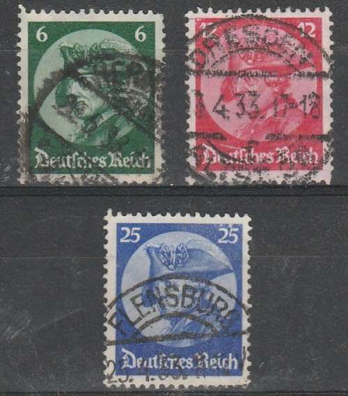 GERMAN REICH 1935 ISSUE Mi#479/81 FULL SET F.U. C/V R500.00 LOOK SCAN
