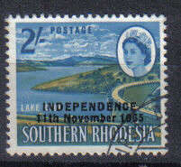 RHODESIA INDEPENDENCE SACC#125 OVERPRINT VARIETY RARE!
