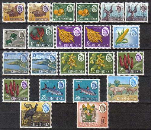 RHODESIA SET SACC#131-144 MINT
