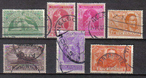 NEW ZEALAND VICTORY 1920 ISSUE F.U. INCLUDING THE KEY STAMP NOT OFTEN SEEN C/V R1000.00+++