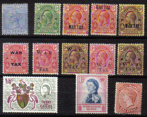 TURKS & CAICOS ISLANDS SELECTION MINT WITH MAJOR VARIETY LOOK BELOW!!