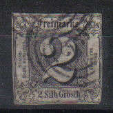 GERMAN CLASSIC STATES THURN & TAXIS 1852 ISSUE Mi#2b F.U. C/V R300.00  LOOK BELOW