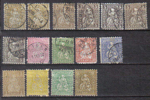 SWITZERLAND HELVETIA SITTING SELECTION F.U. & MINT C/V R1000.00+++WOW!!!