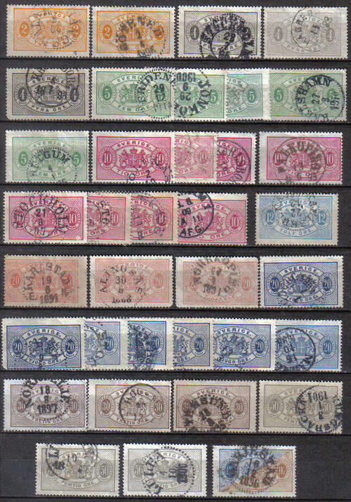 SWEDEN SERVICE STAMPS ISSUED 1974/93 ALL F.U LOOK BELOW!!!!
