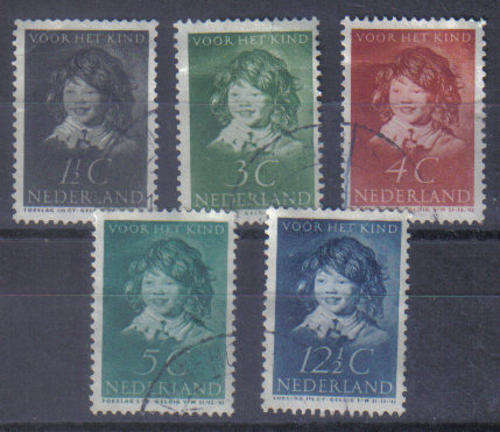 NETHERLANDS 1937 CHILD WELFARE SET F.U.