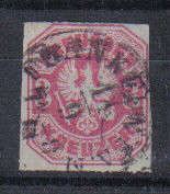 GERMANY CLASSIC STATES PRUSSIA 1867 ISSUE STAMP Mi#24 F.U.C/VR400.00 LOOK BELOW