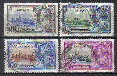 CEYLON SILVER JUBILEE 1935 F.U. LOOK BELOW