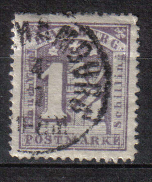 GERMANY HAMBURG CLASSIC STATES 1864 ISSUE Mi#12b F.U. C/V R220.00 LOOK SCAN