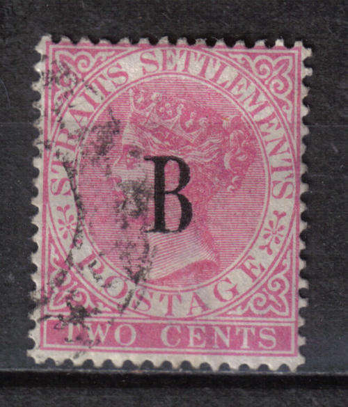 BRITISH PO's IN BANGKOK ON STRAITS SETTLEMENTS ISSUE 1883 QV SG#15 C/V R850.00 WOW!!