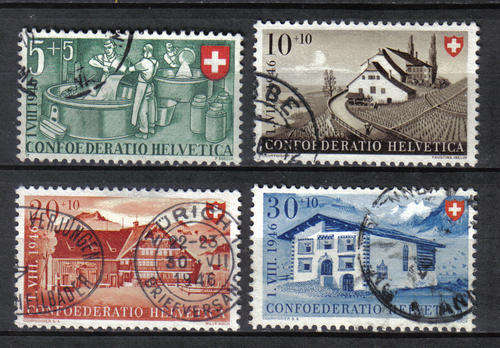 SWITZERLAND 1946 ISSUE "PRO PATRIA" FULL SET F.U. C/V R600.00 LOOK BELOW
