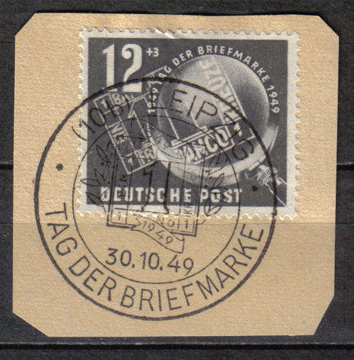 GERMANY D.D.R. 1949 ISSUE Mi#245 ON PIECE C/V R160.00 LOOK BELOW