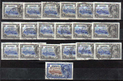 MAURITIUS 1935 ISSUE SILVER JUBILEE SELECTION LOOK SCAN.