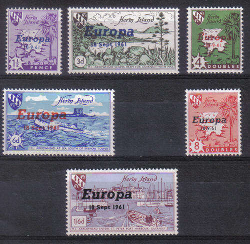 HERM ISLAND 1961 ISSUE EUROPA FULL SET MINT** LOOK SCAN.