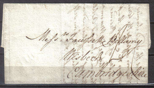 OLD PRE-STAMP LETTER SHEET 1803? WITH BISHOP STRIKE PLUS MANUSCRIPT 1d AS SHOWN BELOW SCANS X3