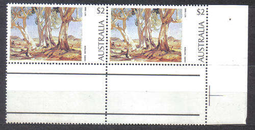AUSTRALIA 1974 ISSUE  PAINTINGS $2 CORNER PAIR MINT** HIGH C/V  LOOK SCAN BELOW.