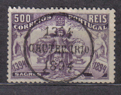 PORTUGAL 1894 CLASSIC ISSUE Mi#107 SUPERB F.U. SIGNED X2 SCARCE C/V R885.00 LOOK SCAN