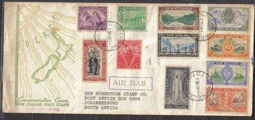 NEW ZEALAND 1946 F.D.C. FULL SET FRANKED LOOK SCAN.