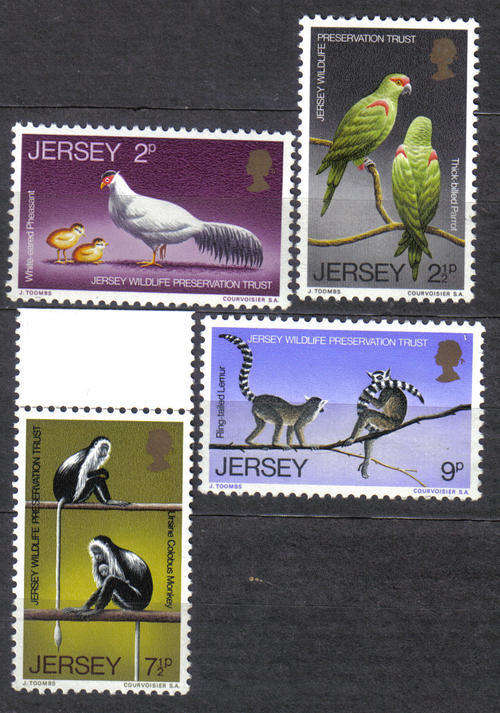 GREAT BRITAIN 1971 ISSUE SG#57/60 JERSEY WILD LIFE PRESERVATION TRUST FULL SET MINT* C/V R325.00