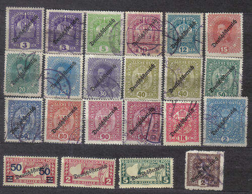 AUSTRIA REPUBLIC 1918/19 ISSUES F.U. & MINT* SELECTION FILL GAPS C/V R?????.00 LOOK SCAN