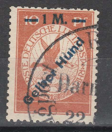 REICH 1912 ISSUE Mi#IV F.U. OVERPRINT "YELLOW DOG" SIGNED C/V R3,950.00+ READ BELOW SCANS