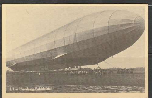 ZEPPELIN L1 IN HAMBURG REAL PHOTO MINT POST CARD LOOK SCAN X 2
