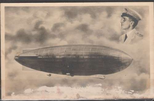 ITALY AIRSHIP DIRIGIBLLE ITALIS" (ZEPPELIN) EXPLORATION POLAR FLIGHT CACHET APPLIED LOOK SCANS X 2