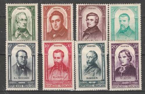 FRANCE 1948 ISSUE Mi#813/20 FULL SET MINT* C/V R400.00 LOOK SCAN