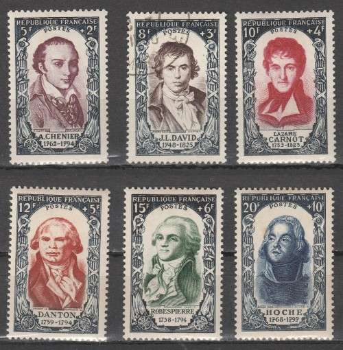 FRANCE 1950 ISSUE Mi#885/90 FULL SET MINT* & F.U. C/V R1,400.00 LOOK SCAN