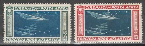 CIRENAICA 1933 ISSUE NORTH ALANTIC CRUISE "BALBO FLIGHT" FULL SET MINT*  C/V R2,750.00 LOOK SCAN