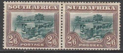 SOUTH AFRICA 1927 ISSUE SACC#37 MINT* PAIR PAIR DIFFICULT C/VR3,000.00 LOOK SCAN X 2