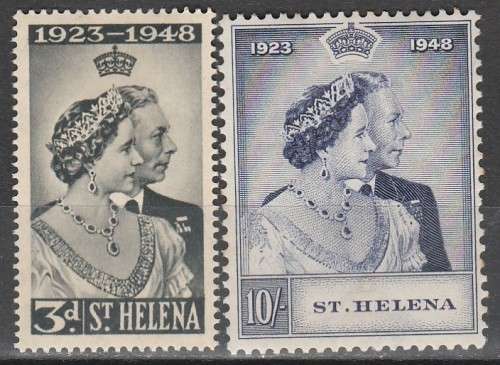 ST HELENA 1948 ISSUE SG#143/44 FULL SET MINT* CV/R920.00 LOOK SCAN X 2