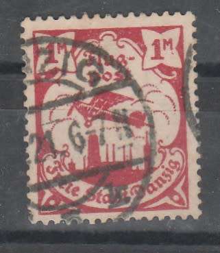 DANZIG 1922 ISSUE Mi#114 F.U. AIR MAIL 1M. C/VR4,010.00 LOOK SCAN X 2
