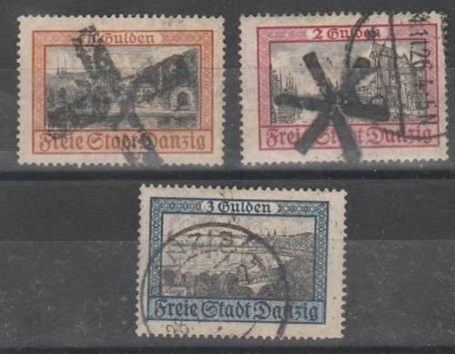 DANZIG 1922 ISSUE Mi#207/09 F.U. PART SET C/VR3,9550.00 LOOK SCAN X 2