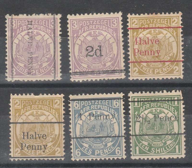 TRANSVAAL ISSUE SELECTION MINT* OVERPRINTS LOOK SCAN X 2