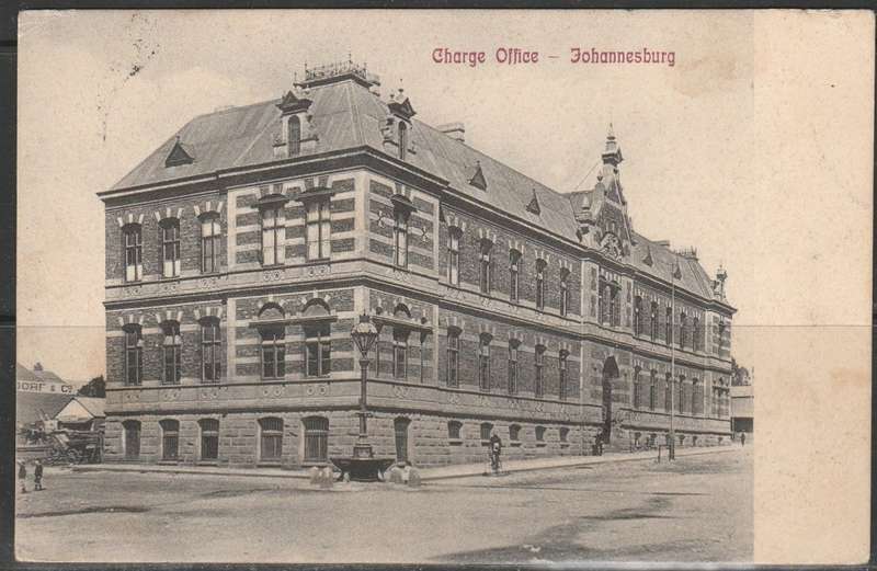 A  POST CARD SHOWING CHARGE OFFICE JHB ON ACTGIVE SERVICE 1907 LOOK SCAN X2