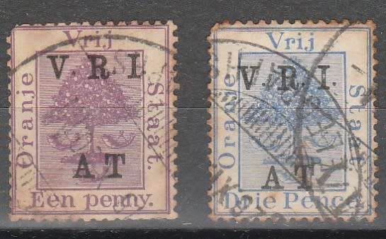 ORANGE FREE STATE OVERPRINTED A.T. AND  F.U. LOOK SCAN X 2