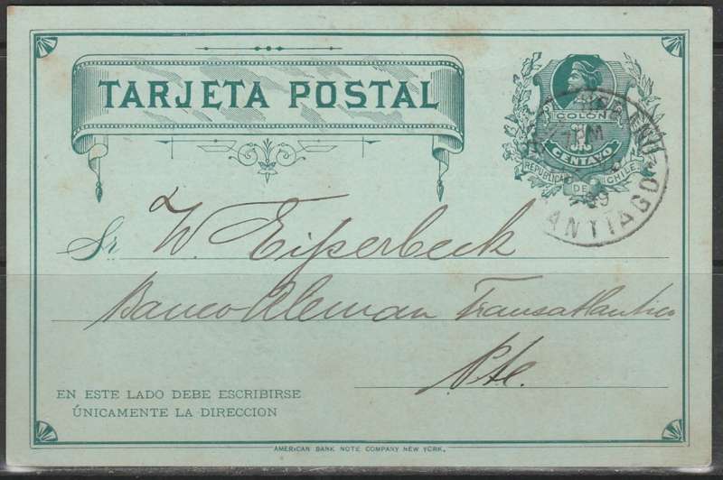 CHILE TARJETA POSTAL PRE-PAID POST CARD MINT LOOK SCAN X2