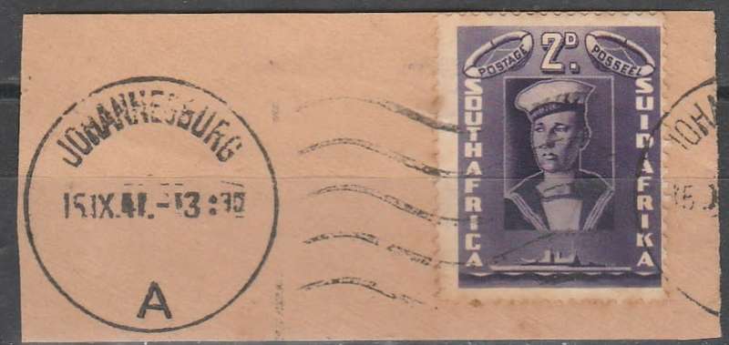 SOUTH AFRICA WWII F.D.C. ON PIECE SCARCE RARE LOOK SCAN