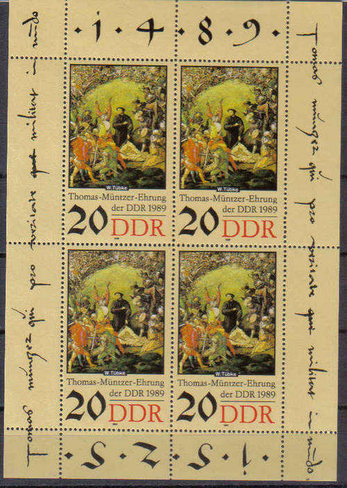 Germany DDR MinI Sheetlet 1989 Unmounted mint.