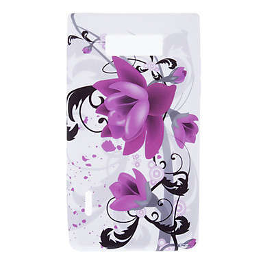Flower Pattern TPU case for LG  L7 + matte screen protector