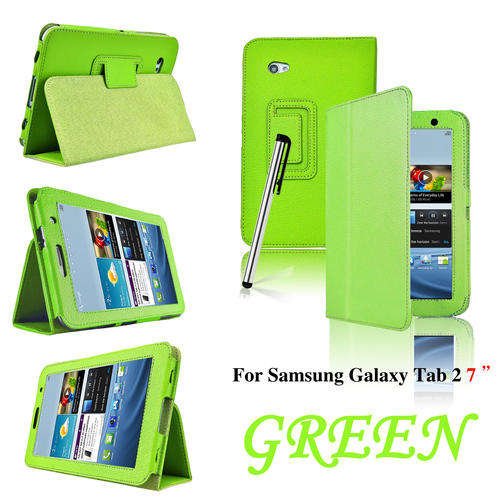 Samsung Galaxy Tab 2 7.0 P3100 P3110 7" inch case - Green + Stylus pen