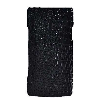 Crocodile texture case for Sony Xperia S (Black)