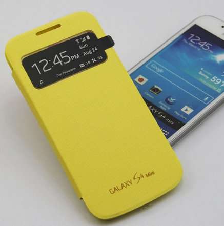 S View case for Samsung Galaxy S4 Mini - Yellow (Reduced to clear)
