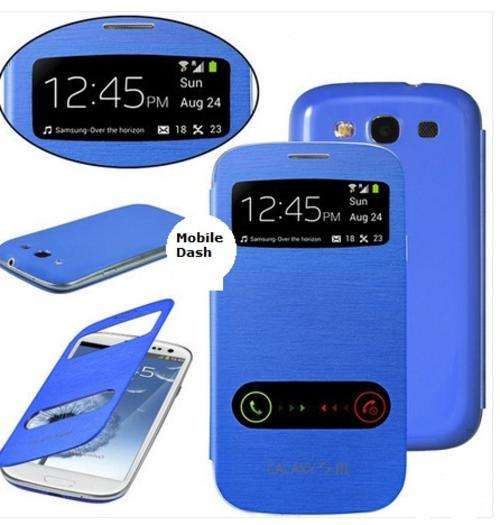 S View case for Samsung Galaxy S3 - Blue + Screen protector