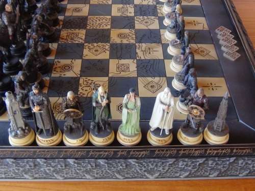 Lord of the Rings Chess Set Collection  -  Painted Lead Figurines - Originating from London